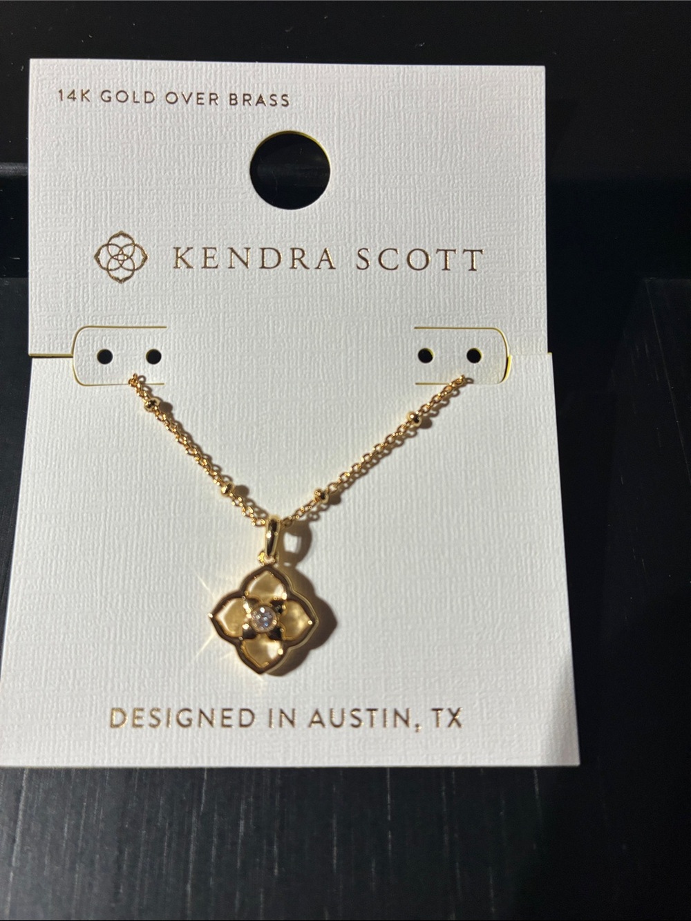 Kendra Scott Gold Quatrefoil Pendant Necklace